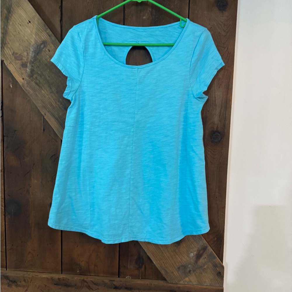 Neon Buddha Light Blue Short Sleeve Top